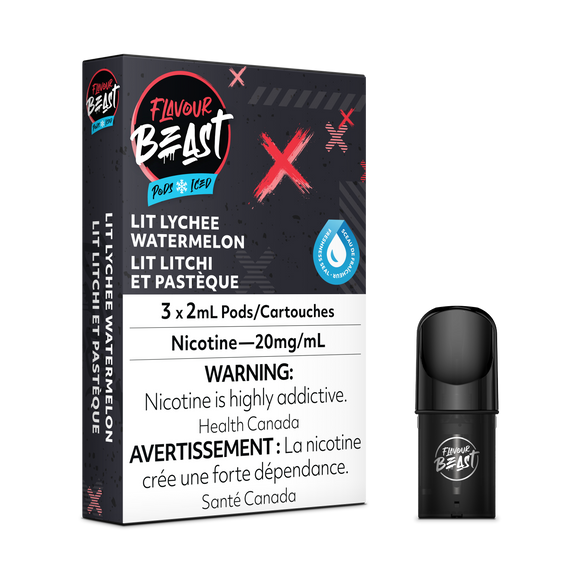 Flavour Beast S Pods - Lit Lychee Watermelon Iced