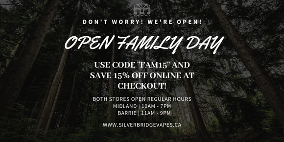 Vape Shop near Midland and Barrie open family day