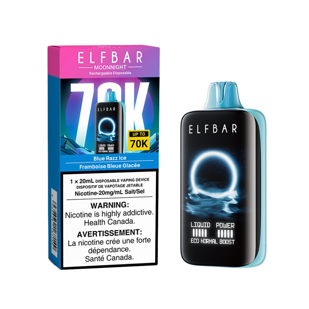 ELF BAR MOONNIGHT 70K - BLUE RAZZ ICE