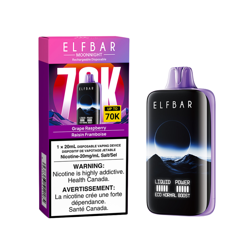 ELF BAR MOONNIGHT 70K - GRAPE RASPBERRY