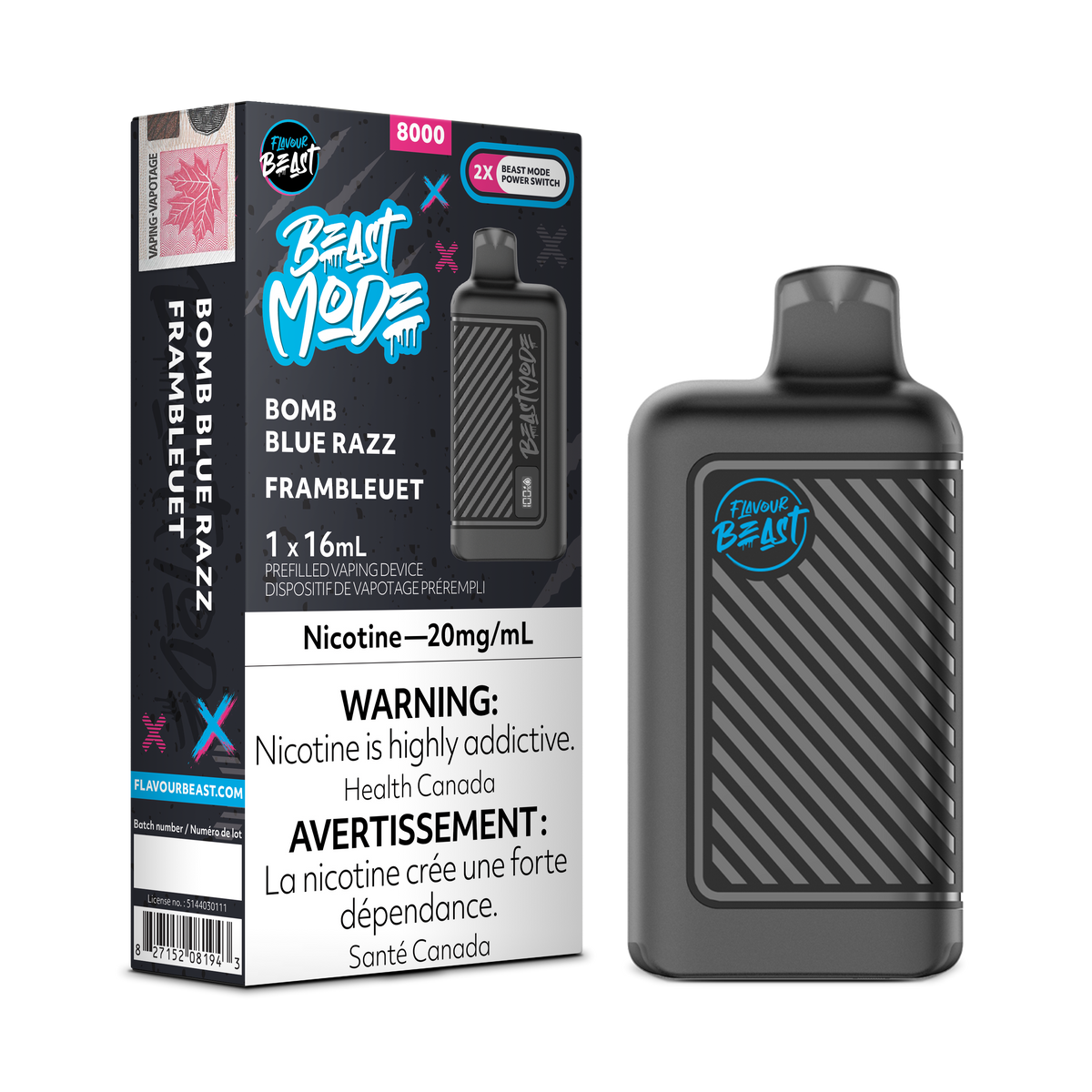 Flavour Beast Beast Mode 8K Disposable - Bomb Blue Razz