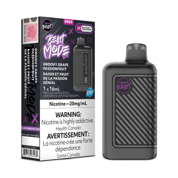 Flavour Beast Beast Mode 8K Disposable - Groovy Grape Passionfruit Iced
