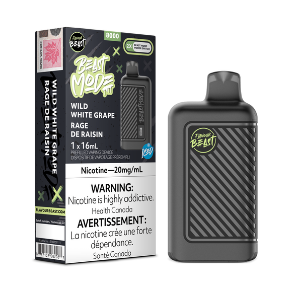 Flavour Beast Beast Mode 8K Disposable - Wild White Grape Iced