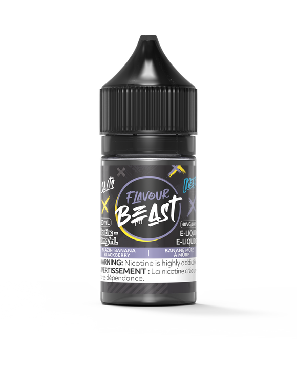 Flavour Beast Eliquid - Blazin' Banana Blackberry Iced