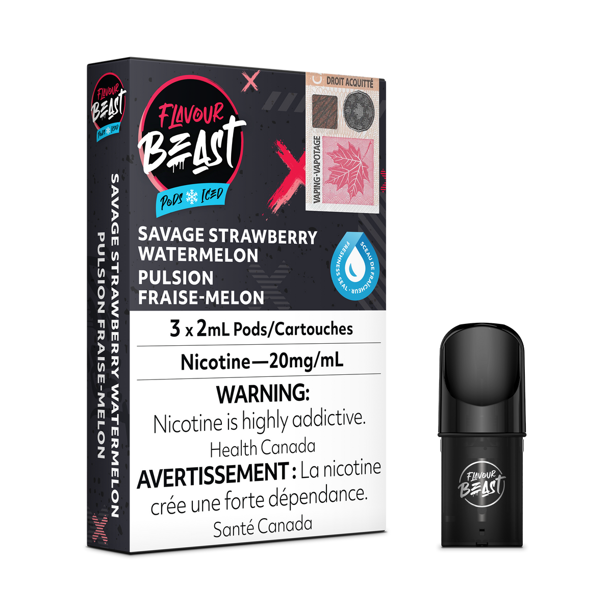 Flavour Beast S Pods - Savage Strawberry Watermelon