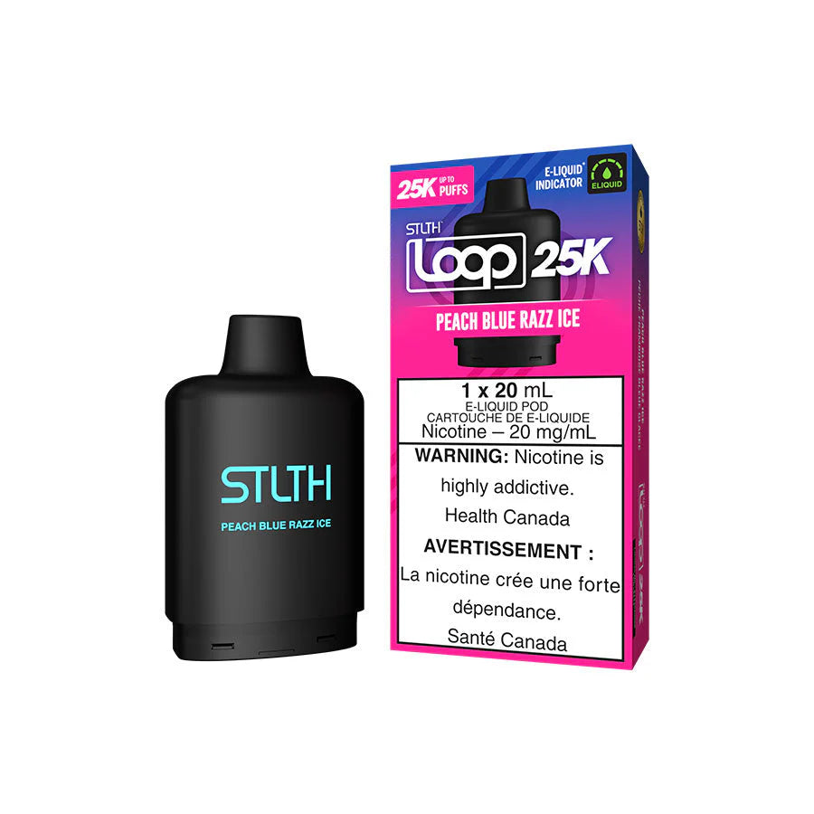 STLTH LOOP 25K POD PACK - PEACH BLUE RAZZ ICE