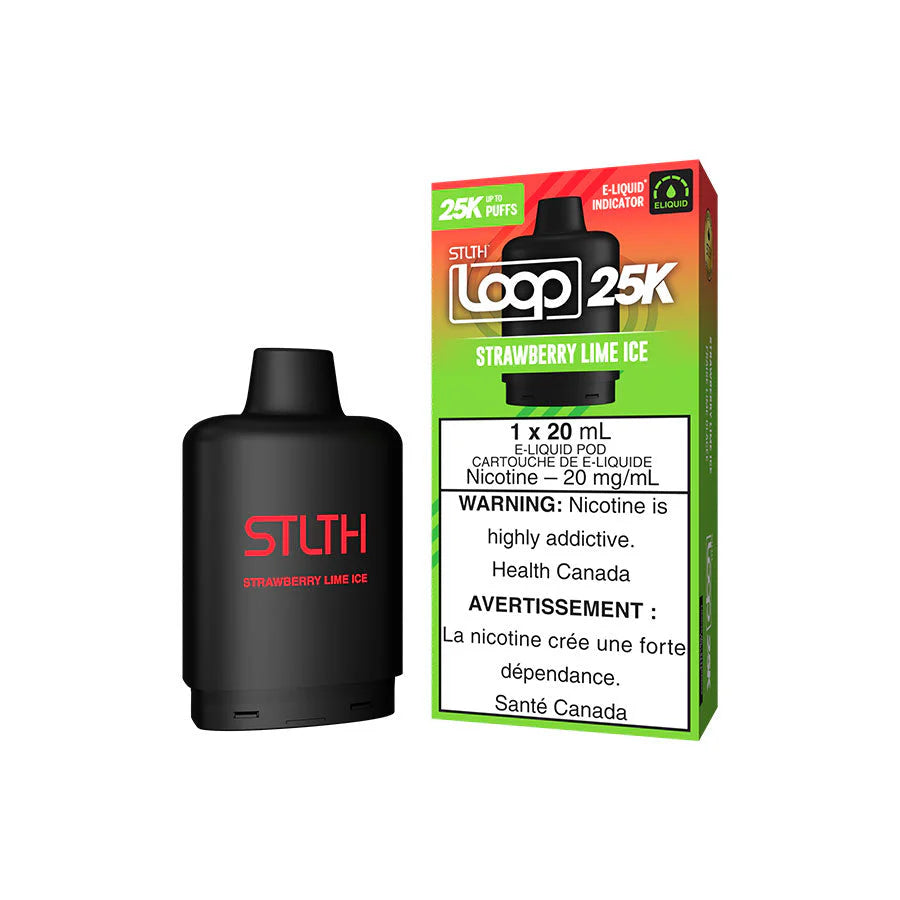 STLTH LOOP 25K POD PACK - STRAWBERRY LIME ICE