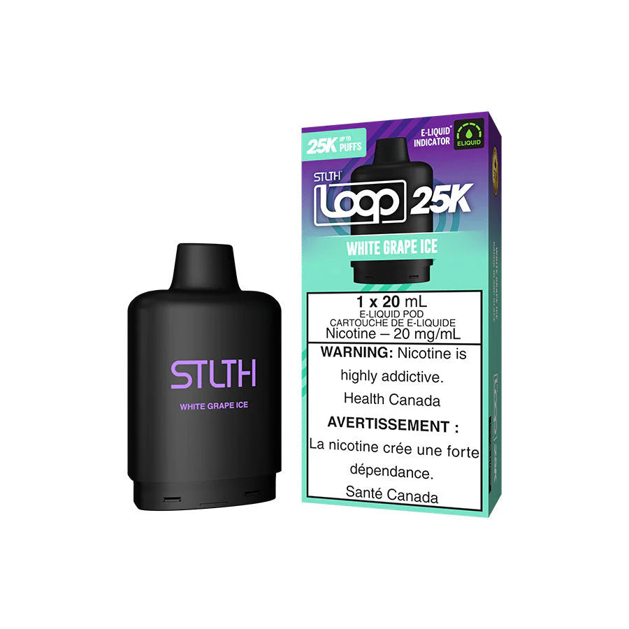 STLTH LOOP 25K POD PACK - WHITE GRAPE ICE