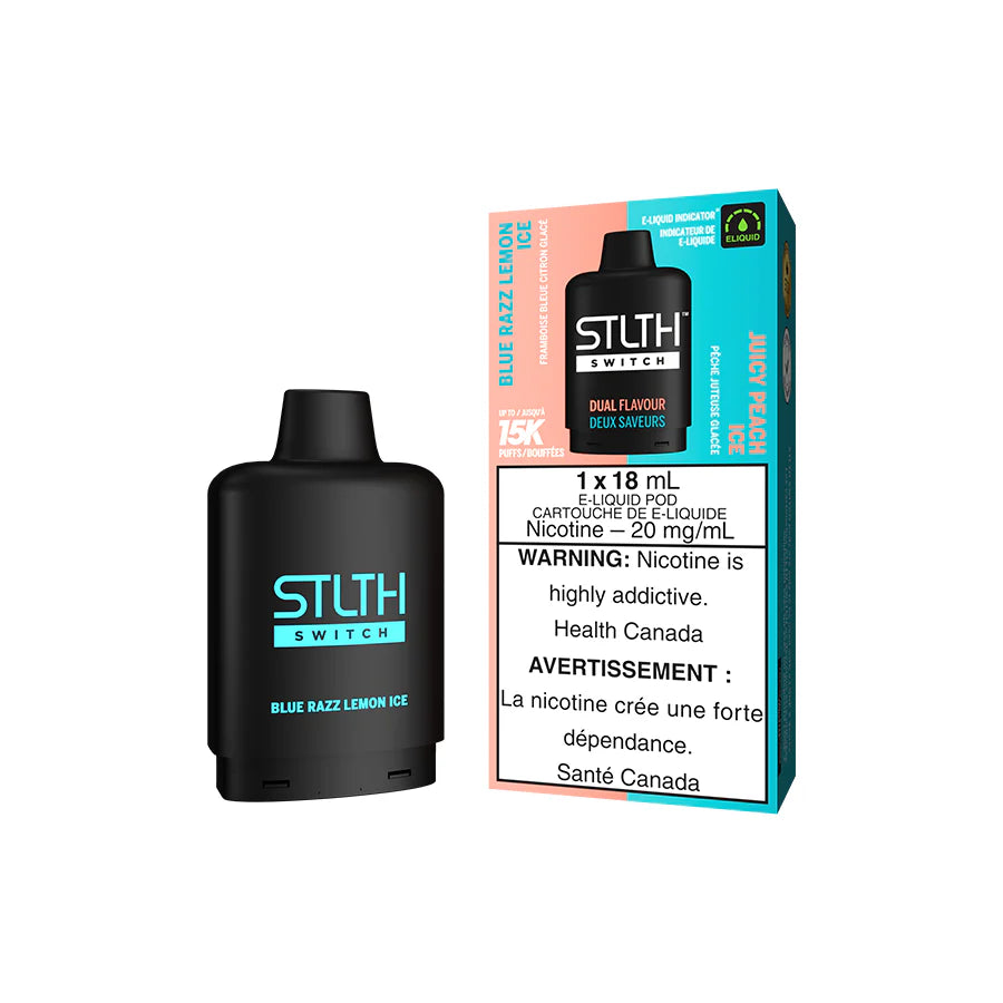 STLTH SWITCH POD PACK - BLUE RAZZ LEMON ICE AND JUICY PEACH ICE