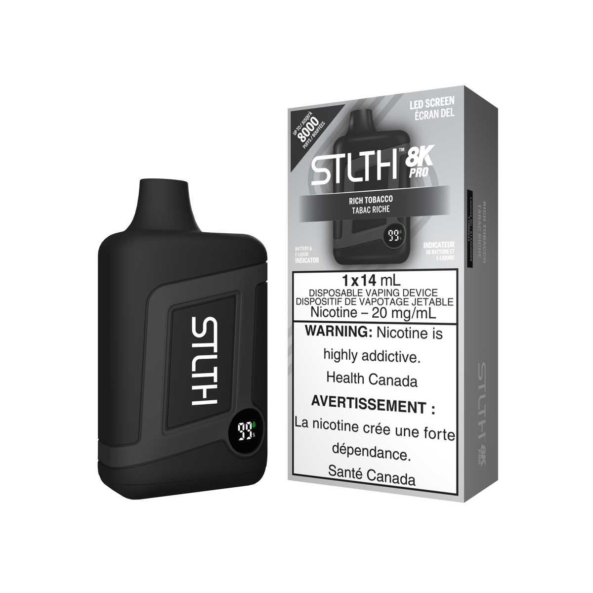 STLTH BOX 8K PRO DISPOSABLE - RICH TOBACCO