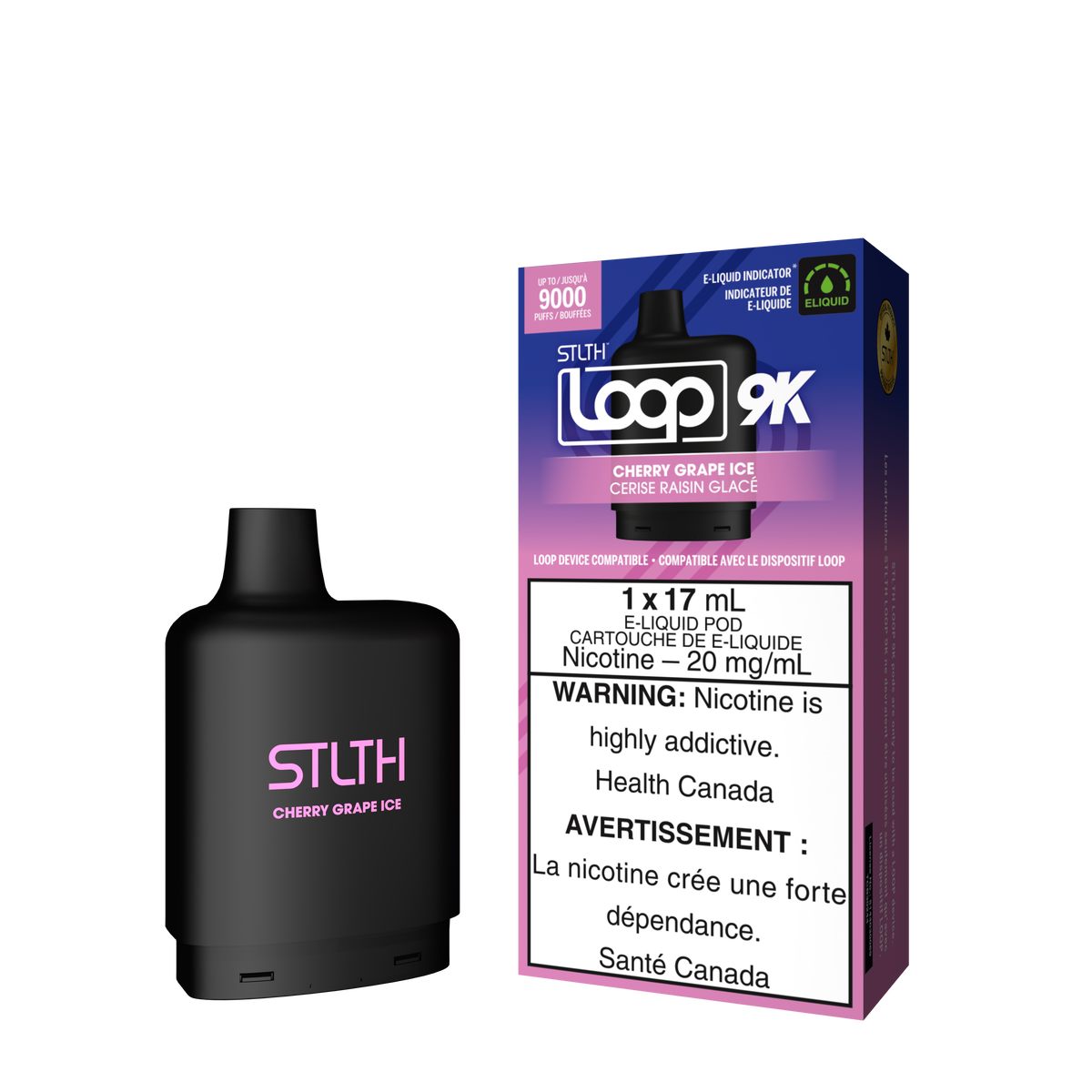 STLTH LOOP 9K POD PACK - CHERRY GRAPE ICE