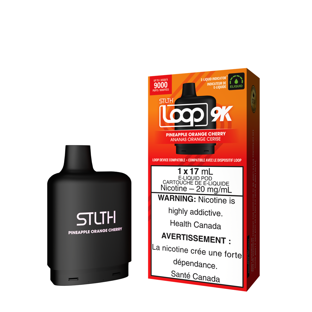 STLTH LOOP 9K POD PACK - PINEAPPLE ORANGE CHERRY