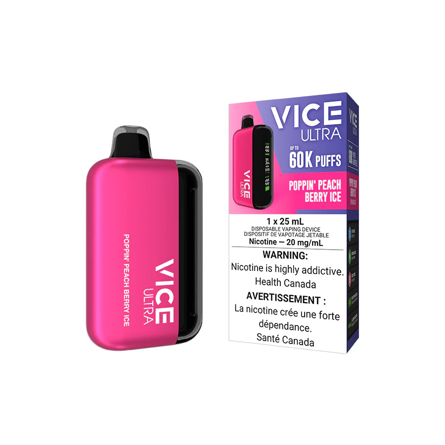 VICE ULTRA DISPOSABLE - POPPIN' PEACH BERRY ICE