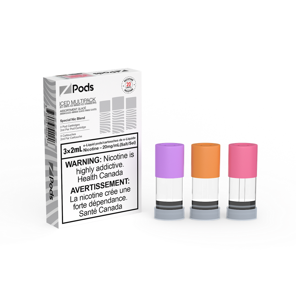 Z PODS ICED MULTIPACK | Vape Shop Orangeville | Disposable Vapes Canada |  Silver Bridge Vapes