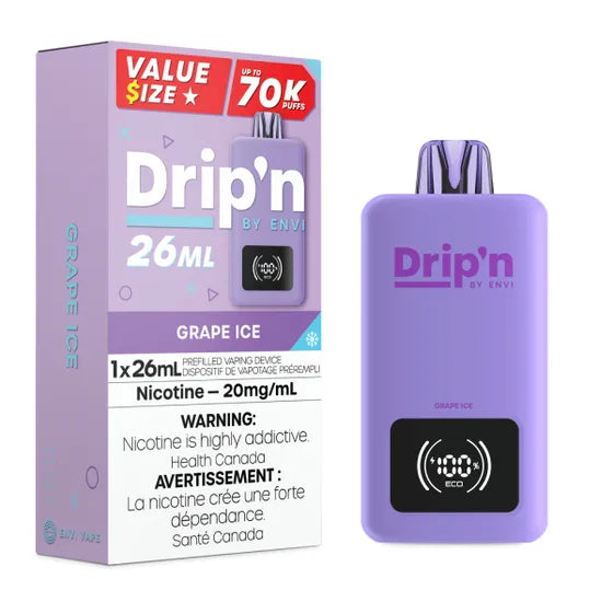 Drip'n by Envi 26ML Disposable - Grape Ice