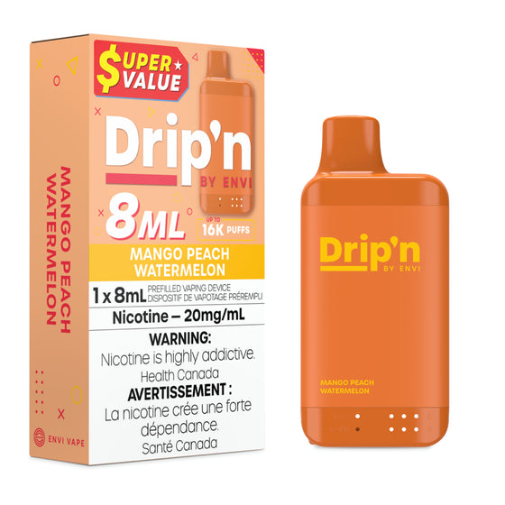 Drip'n by Envi 8ML Disposable - Mango Peach Watermelon