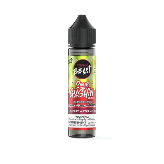 Flavour Beast E-Liquid 60ml Salt - SOUR GUSHIN S. Cherry Watermelon
