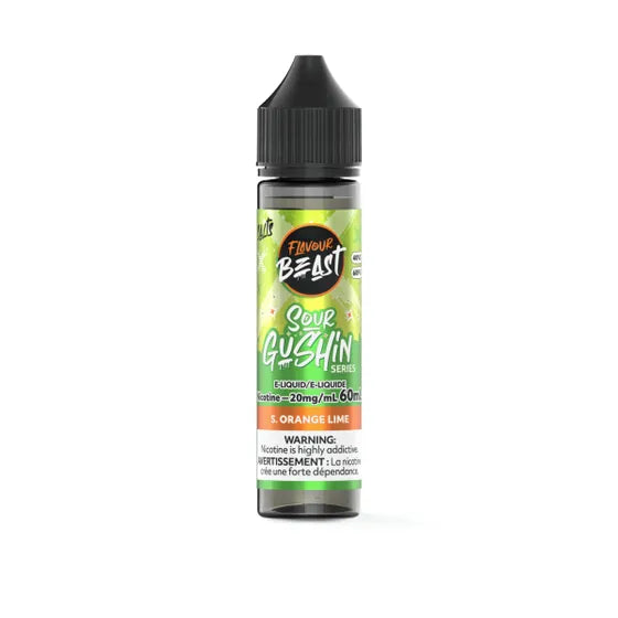 Flavour Beast E-Liquid 60ml Salt - SOUR GUSHIN S. Orange Lime