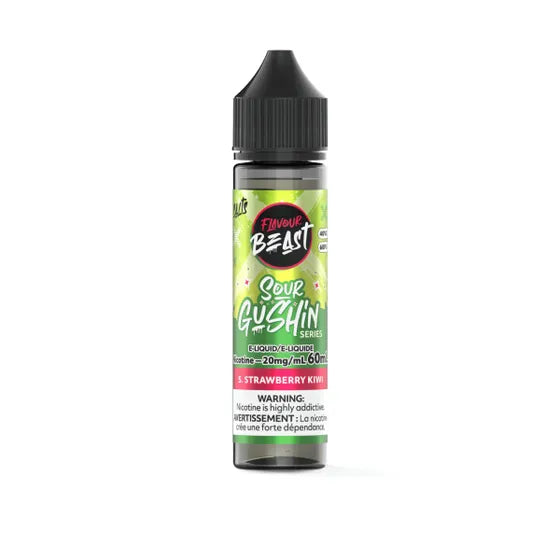 Flavour Beast E-Liquid 60ml Salt - SOUR GUSHIN S. Strawberry Kiwi