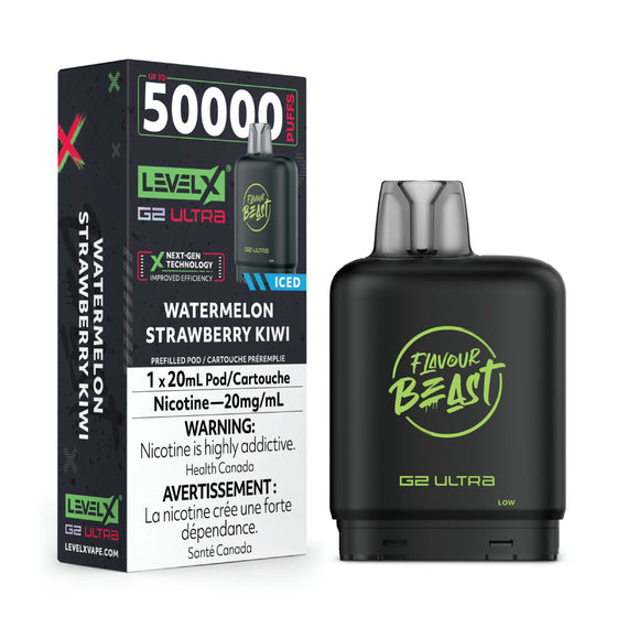 Level X Flavour Beast G2 Ultra - Watermelon Strawberry Kiwi Iced