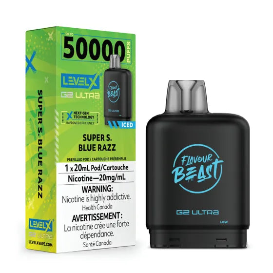 Level X Flavour Beast G2 Ultra - Super S. Blue Razz Iced