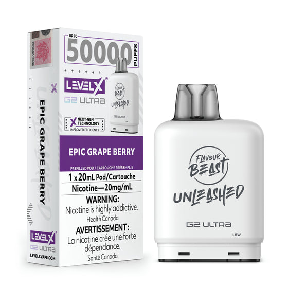 Level X Unleashed G2 Ultra Pod 20mL - Epic Grape Berry