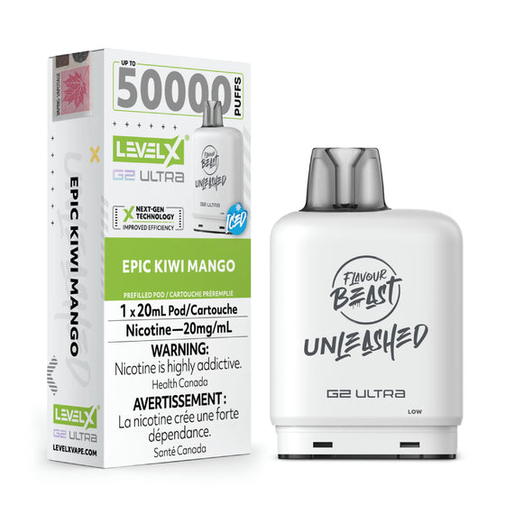 Level X Unleashed G2 Ultra Pod 20mL - Epic Kiwi Mango Iced