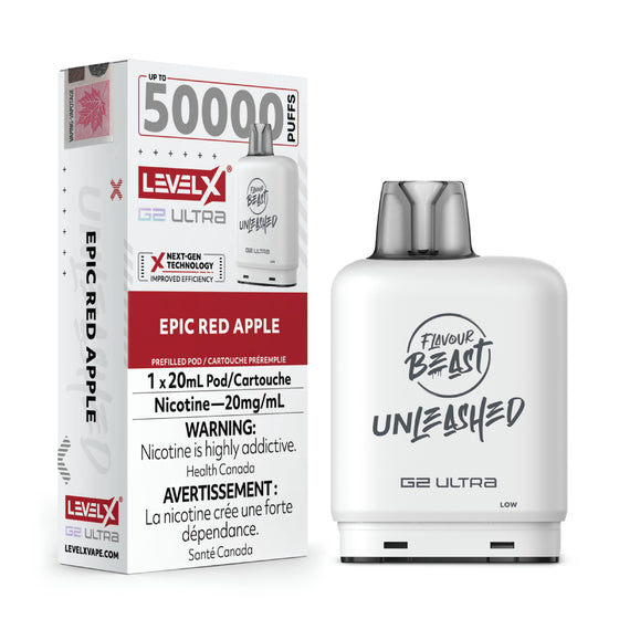 Level X Unleashed G2 Ultra Pod 20mL - Epic Red Apple