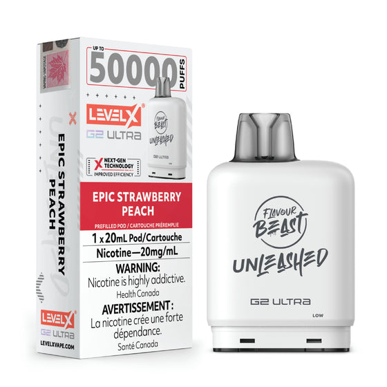 Level X Unleashed G2 Ultra Pod 20mL - Epic Strawberry Peach