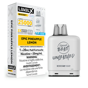 LEVEL X FLAVOUR BEAST UNLEASHED BOOST POD 20ML - EPIC PINEAPPLE LEMON