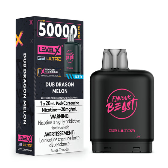 Level X Flavour Beast G2 Ultra Pod 20mL - Dub Dragon Melon