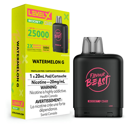 LEVEL X FLAVOUR BEAST BOOST POD 20ML - WATERMELON G