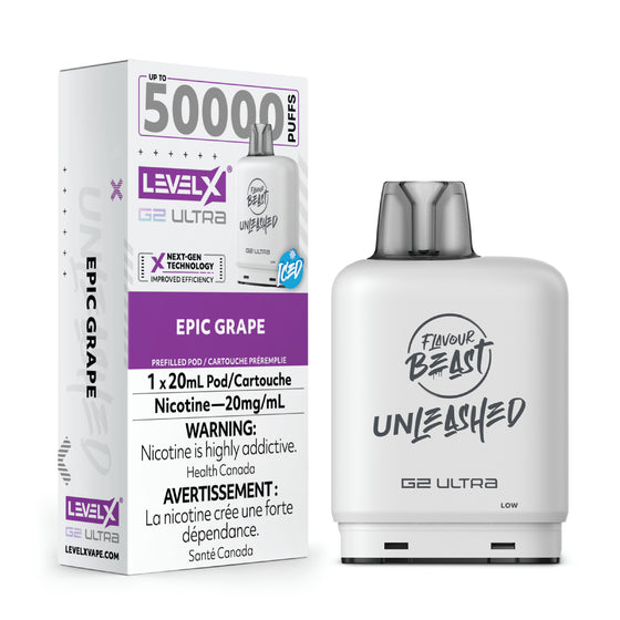 Level X Flavour Beast Unleashed G2 Ultra Pod 20mL - Epic Grape