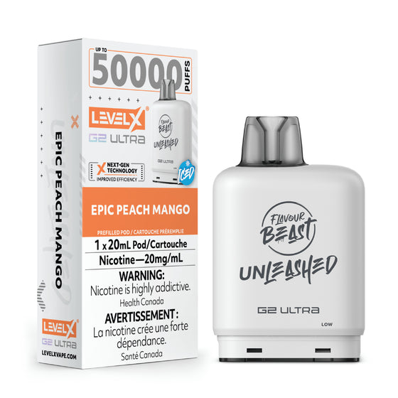 Level X Unleashed G2 Ultra Pod 20mL - Epic Peach Mango