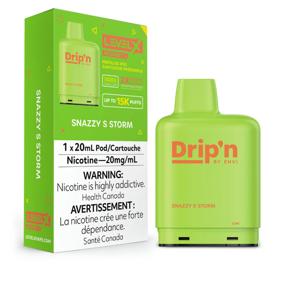 LEVEL X DRIP'N BOOST POD 20ML - SNAZZY S STORM