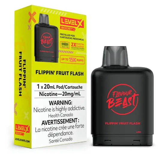 LEVEL X FLAVOUR BEAST BOOST POD 20ML - FLIPPIN FRUIT FLASH