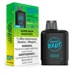 LEVEL X FLAVOUR BEAST BOOST POD 20ML - SUPER SOUR BLUE RAZZ ICED