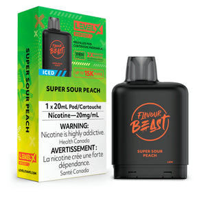 LEVEL X FLAVOUR BEAST BOOST POD 20ML - SUPER SOUR PEACH ICED