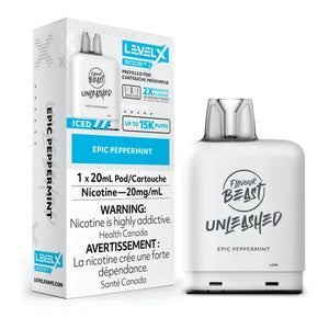 LEVEL X FLAVOUR BEAST UNLEASHED BOOST POD 20ML - EPIC PEPPERMINT