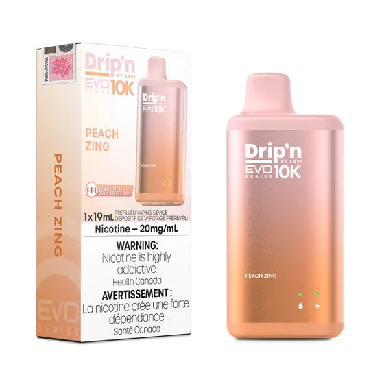 DRIP'N BY ENVI EVO 10K DISPOSABLE - PEACH ZING