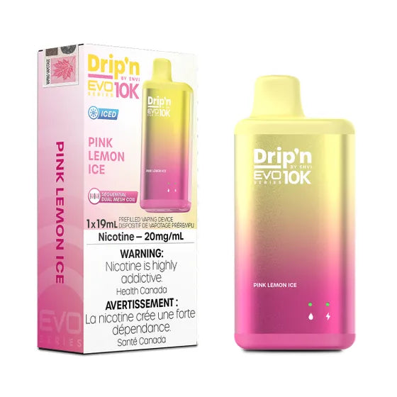 DRIP'N BY ENVI EVO 10K DISPOSABLE - PINK LEMON ICE