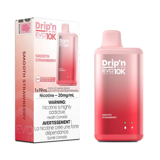 DRIP'N BY ENVI EVO 10K DISPOSABLE - SMOOTH STRAWBERRY