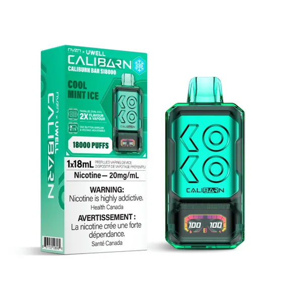 NVZN Caliburn Bar 18K Disposable - Cool Mint Ice