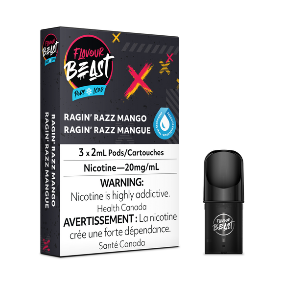 Flavour Beast S Pods - Ragin' Razz Mango Iced