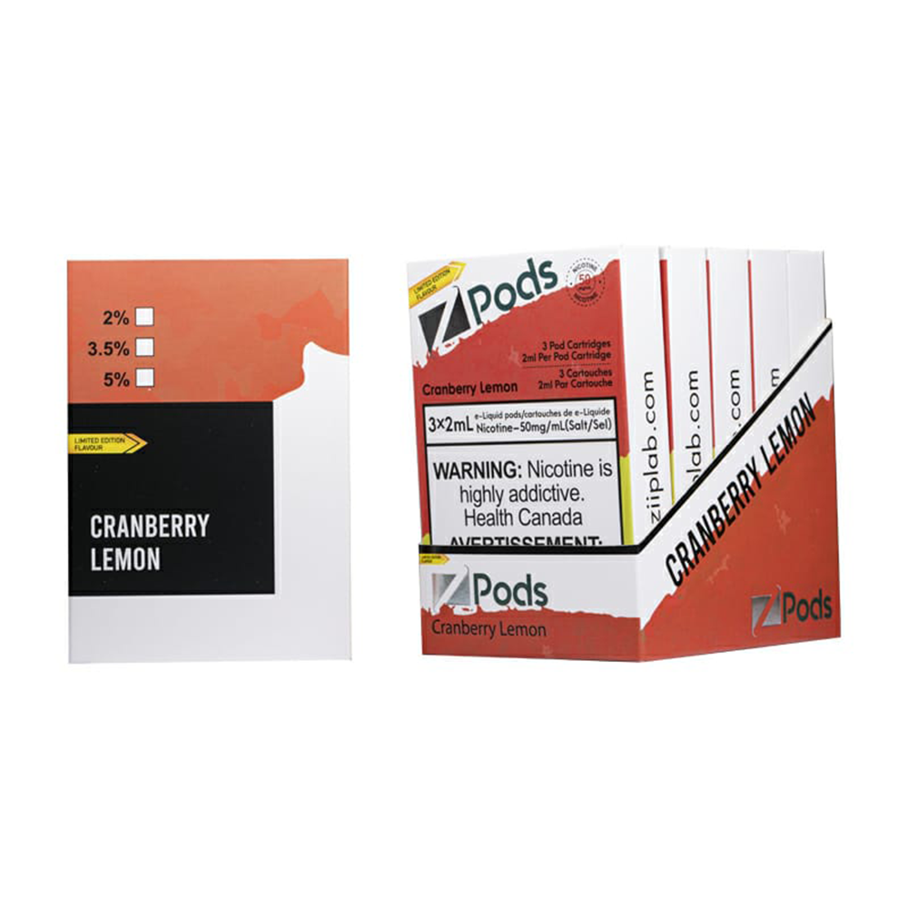 ZPODS SPECIAL NIC BLEND CRANBERRY LEMON